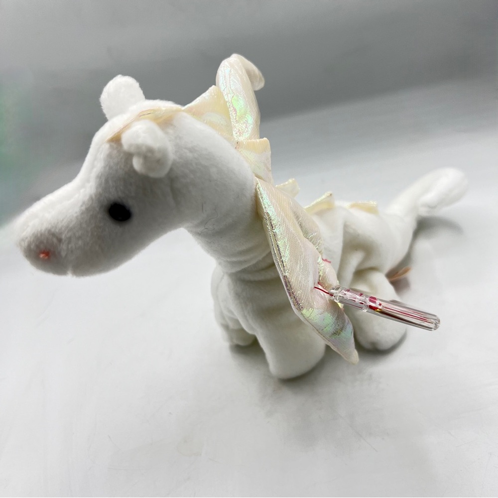 Vintage 1995 Ty Magic the Dragon Beanie Babies Collection RARE Plush PVC Pellets - Picture 13 of 17